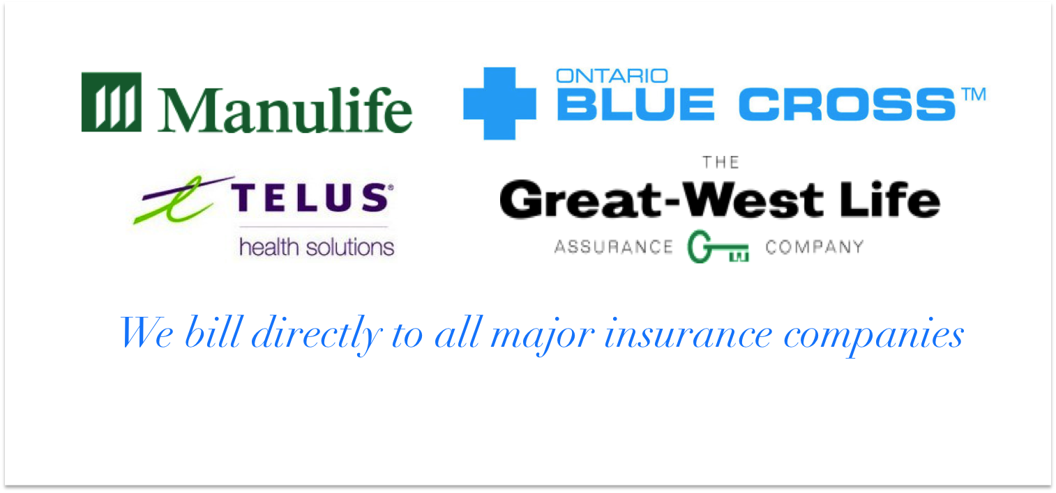 We bill directly to all major insurance companies!